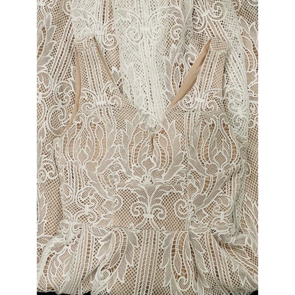 ModCloth Faith Flawlessness Maxi Dress Ivory Liza Luxe Crochet Lace Size XS 🌹 - Picture 10 of 11